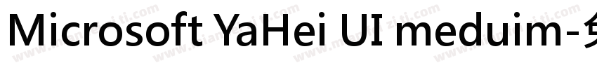 Microsoft YaHei UI meduim字体转换